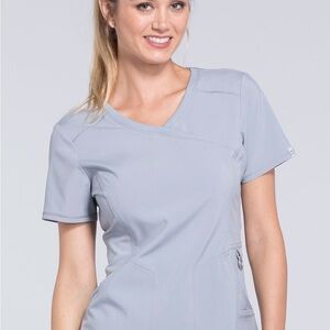 Infinity Solid Mock Wrap Scrub Top